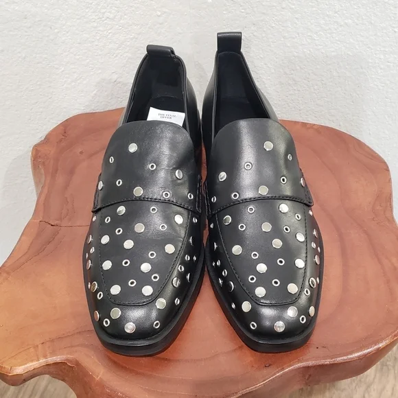 NWT in Box 3.1 Phillip Lim Women's Alexa Studded Apron Toe Black Loafer … - Picture 8 of 12